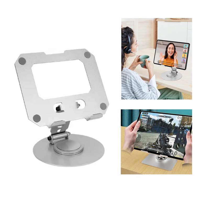 Soporte para Tablet o Celular en Escritorio Ajustable Giratorio 360º