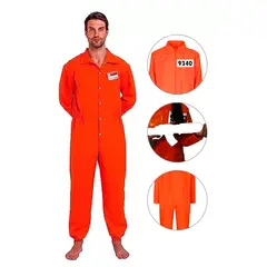 GENERICO - Disfraz Genérico Prisionero para Adulto Talla M