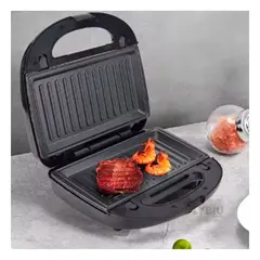 RYBIU IMPORT - Sandwichera con Placa 6 en 1 Color Negro Y+Papel de Regalo