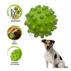 GENERICO - Pelotita para Perro en Color Verde Y+Ligas de Regalo