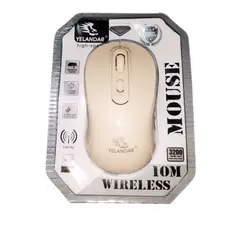 GENERICO - Mouse inalámbrico Yelandar W86 Beige 4 botones 1600 DPI