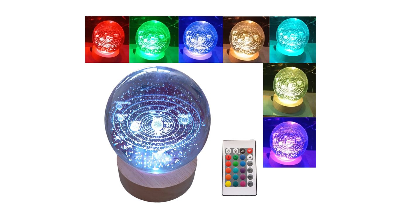 Lampara Esfera Led Multi Color Rgb Sistema Solar Con Control