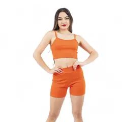 GENERICO - Conjunto Short Tiras Sab-18 Color Naranja