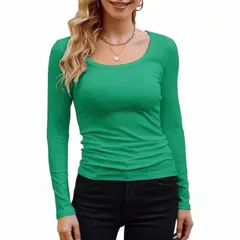 GENERICO - Polo Manga Larga Básico Sab-13 Color Verde