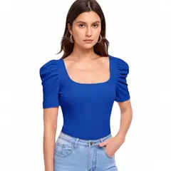 GENERICO - Polo Princesa Manga Corta Sab-13 Color Azul