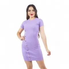 GENERICO - Vestido Luz Manga Corta Sab-20 Color Lila