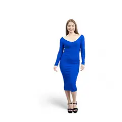 GENERICO - Vestido Lili Manga Larga Sab-20 Color Azul