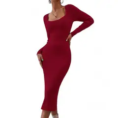 GENERICO - Vestido Luna Ml Sab-20 Color Guinda