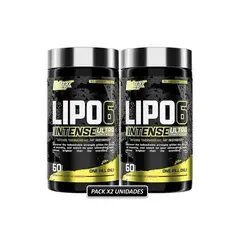 NUTREX RESEARCH - Lipo6 Black Intense 60 Cáps. Quemador de Grasa Nutrex Pack x2 und.