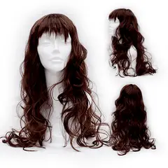 GENERICO - HALLOWEEN - Peluca artificial de poliéster Color Marrón