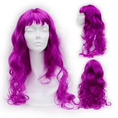 GENERICO - HALLOWEEN - Peluca artificial de poliéster Color Morado