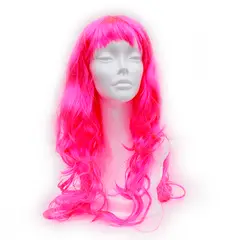GENERICO - HALLOWEEN - Peluca artificial de poliéster Color Fucsia