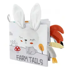 GENERICO - Libro de Tela con Texturas Estimulación Sensorial Conejito