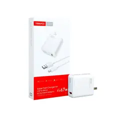 GENERICO - CARGADOR TIPO USB MICRO SUPER CARGA RAPIDA 67W TRANYCO