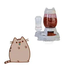 RYBIU IMPORT - Comedero Didactico para Mascotas Gris Y+Papel de Regalo