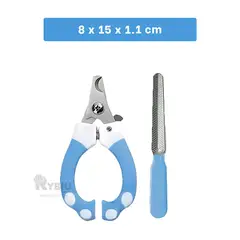 GENERICO - Tijera Practica en Celeste Y+Regalo Ligas para Peinar