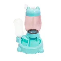 RYBIU IMPORT - Comedero Perfecto para Mascotas Celeste Y+Papel de Regalo