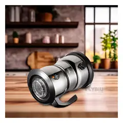 RYBIU IMPORT - Moledor Resistente para Cafe en Plateado Y+Papel de Regalo