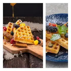 RYBIU IMPORT - Waflera Electrica Doble para Waffles en Color Blanco