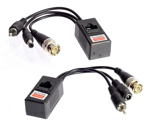 VIDEO BALUN CON CON ENTREDA RJ45 AHD/CVI/TVI/CVBS PACK DE 2 UNIDADES