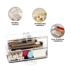 GENERICO - Organizador con Doble Division Transparente Y+Gift Stickers