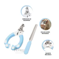 GENERICO - Cortador de Uñas Versatil Chico Celeste Y+Regalo Stickers