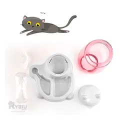 GENERICO - Comedero Elegante para Mascotas Blanco Y+Papel de Regalo