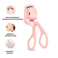 GENERICO - Enchinador Compacto de Color Rosado Y+Regalo Agendita