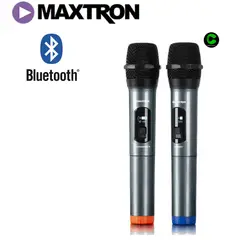 MAXTRON - Micrófono MX7268 PROFESSIONAL 2 Inalámbrico Dual