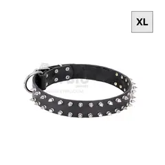 GENERICO - Collar con Diseño de Puas para Mascotas Color Negro Talla XL