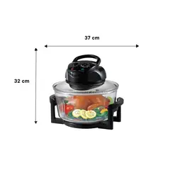 RYBIU IMPORT - Airfryer Digital en Color Negro Y+Regalo Ligas para Peinar