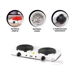 RYBIU IMPORT - Quemadores Dual en Color Blanco Y+Post-it Adhesivos