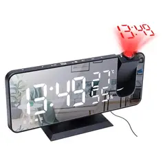 GENERICO - Reloj Despertador Con Radio Alarma y Proyector