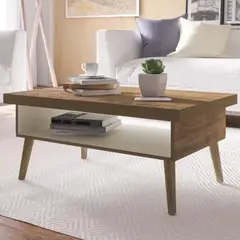 TU MESITA - Mesa de Centro Lukas color MarrónBlanco