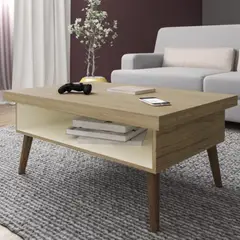 TU MESITA - Mesa de Centro Lukas color NaturalBlanco