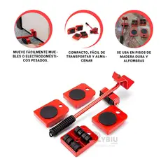 RYBIU IMPORT - Kit Ideal para Mudanzas en Color Rojo Y+Papel de Regalo