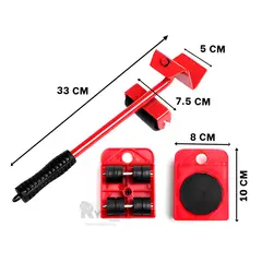 RYBIU IMPORT - Gata de Movimiento de Muebles en Tono Rojo Y+Ligas de Regalo