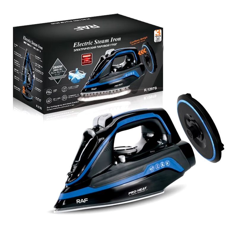 PLANCHA A VAPOR ELECTRICA RAF R1297B