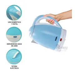 GENERICO - Tetera Transportable de 2L en Celeste Y+Envoltorio de Regalo