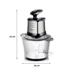 GENERICO - Triturador Compacto de 3L Negro Y+Regalo Ligas para Peinar