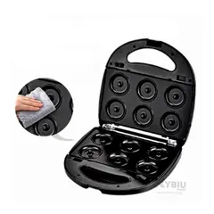 GENERICO - Sandwichera Moderna con 6 en 1 de Negro Y+Papel de Regalo