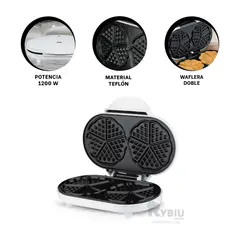 GENERICO - Prensa Doble para Waffles en Blanco Y+Post-it Adhesivos