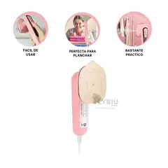RYBIU IMPORT - Alisador Portátil a Vapor Color Rosado Y+Post-it Adhesivos