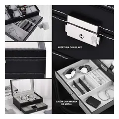 GENERICO - Soporte Duradero para Relojes en Negro Y+Regalo Agendita