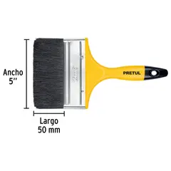 TRUPER - Brocha 5 pulgadas para fino acabado, Pretul