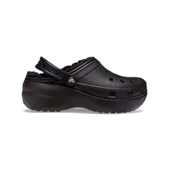 CROCS - Zuecos Platform Lined Clog W Black Mujer