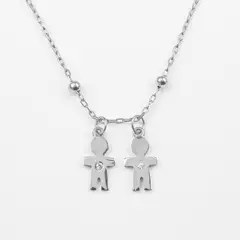 NATHALIE BIRD - COLLAR CLASSIC DIJE NIÑO NIÑO SILVER