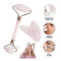 GENERICO - Pack de Cuarzo Cara 2 Rosa Marmoleado Y+Banderitas Adhesivas