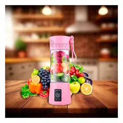 RYBIU IMPORT - Licuadora para Jugos de Color Rosado Y+Regalo Stickers