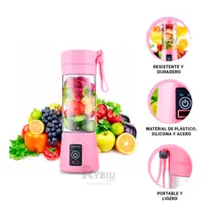 RYBIU IMPORT - Mezcladora Idonea para Jugos Rosado Y+Banderitas Adhesivas